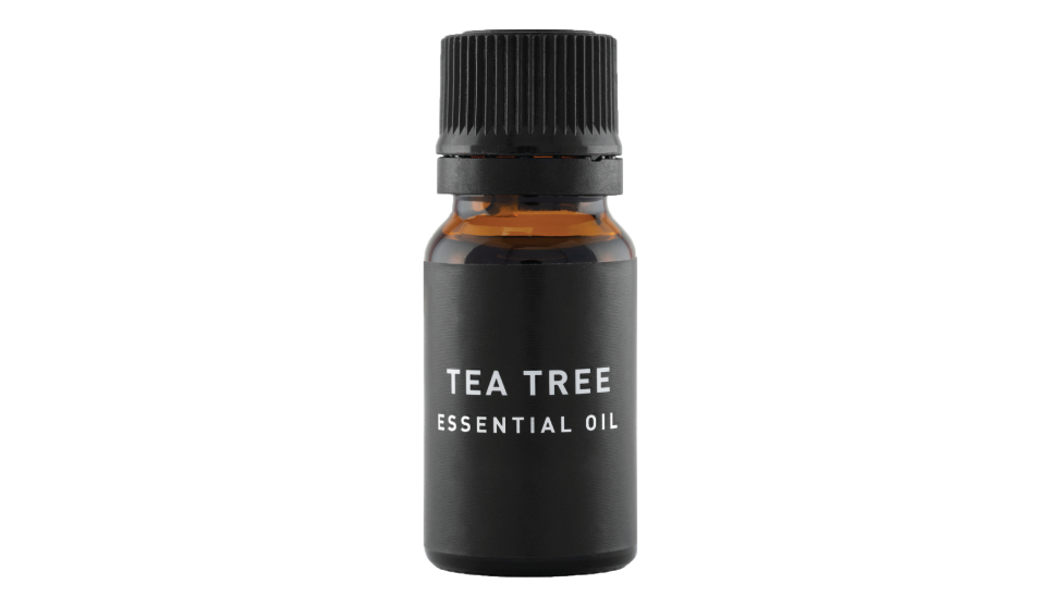 A bottle of tea tree essential oil