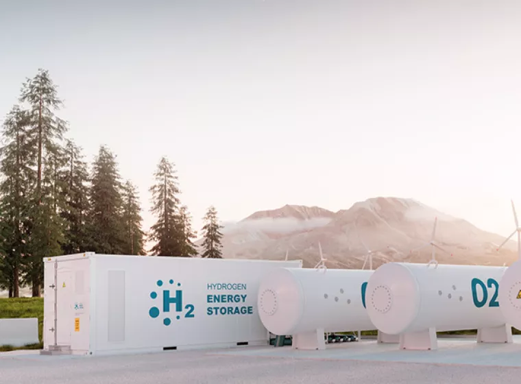 Hydrogen storage tanks. Exponent scientific and engineering consultants help innovators harness and improve alternative energies.