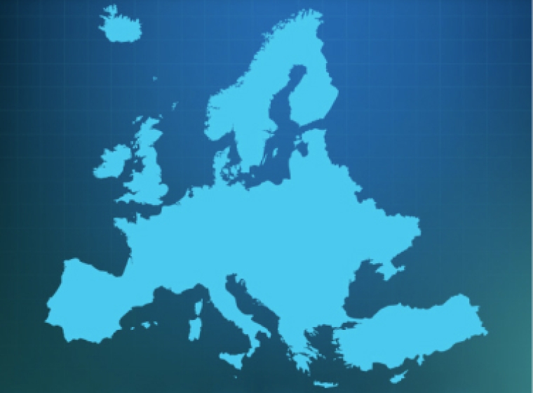 Stylized map of Europe