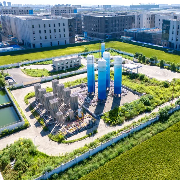 Green Hydrogen Tank.Renewable Clean Gas Storage Tanks of Hydrogen .Net zero concept 