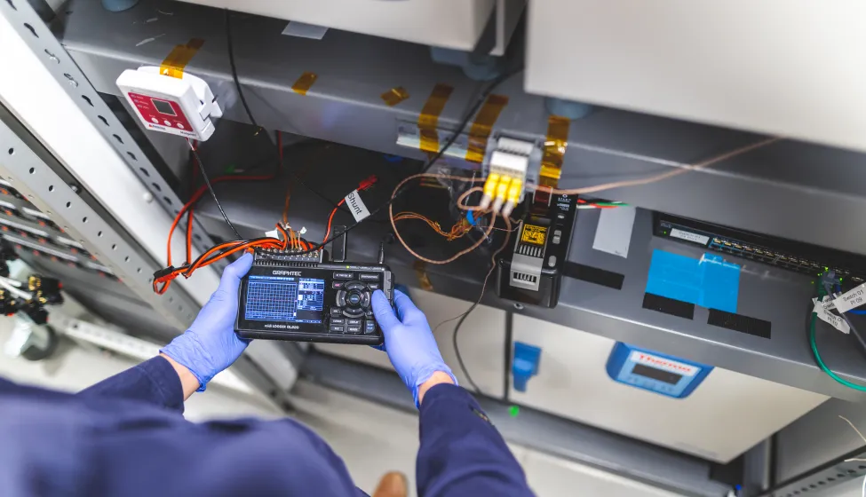 Natick testing closeup of hands