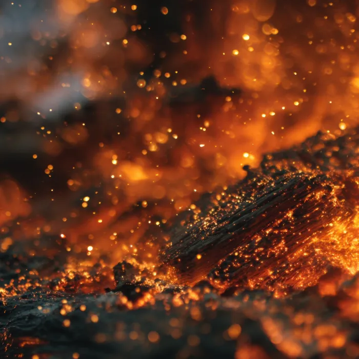 Burning Fire in Woods