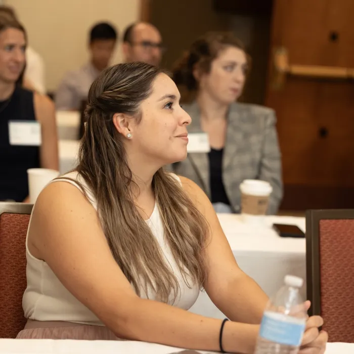 Exponent employee at the company wide conference