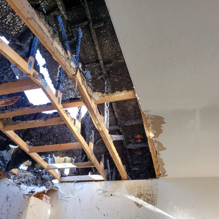 Fire Damaged Roof