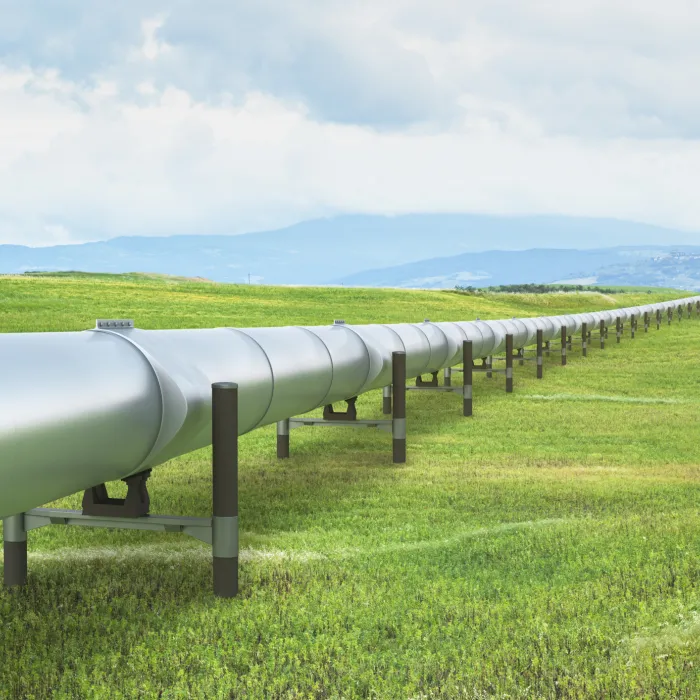 Pipeline in green landscape