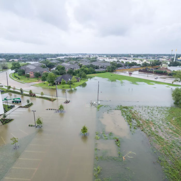 Flooded streets during Hurricane Harvey
