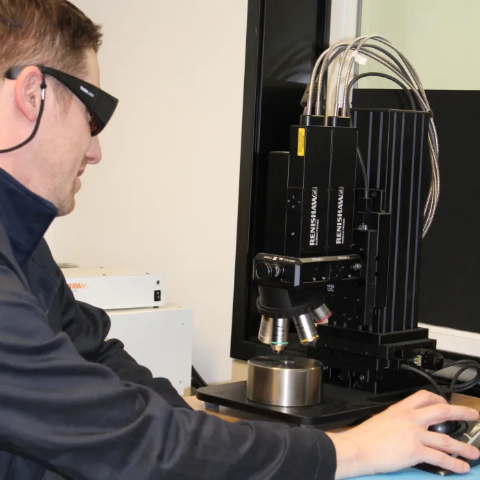 Seattle Lab Scientist on Microscope