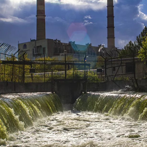 Waste water, power plant, pollution