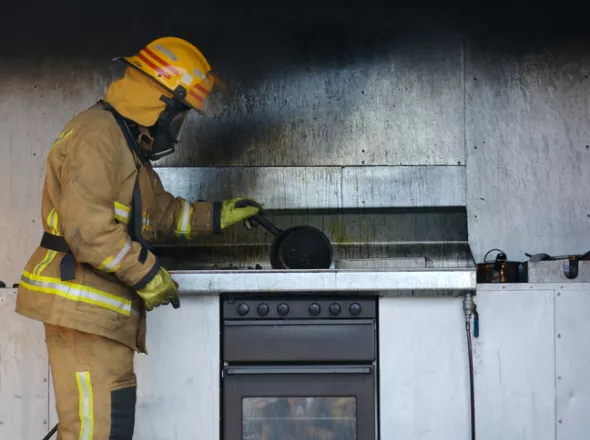 firefighter, cause fire, stove, thermal sciences