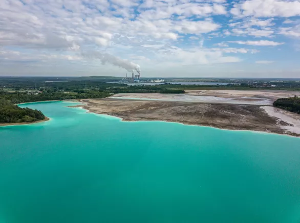 Coal ash pond