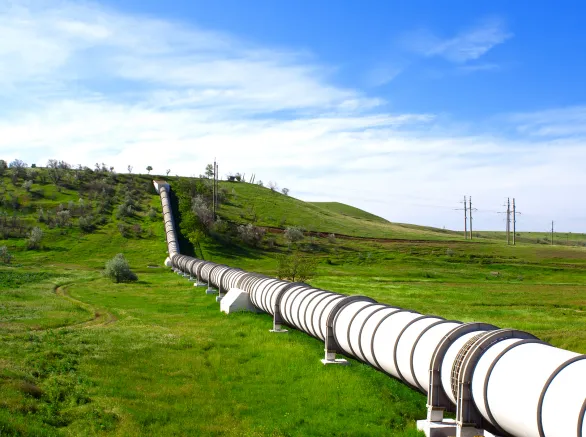 Industrial pipe with gas and oil