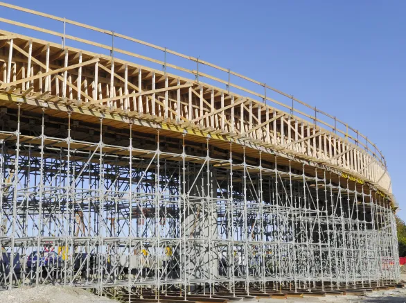 Highway bridge under construction