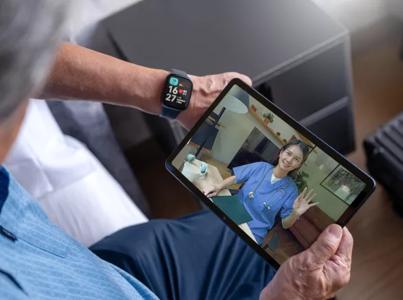 Telemedicine at home using digital tablet and a smartwatch
