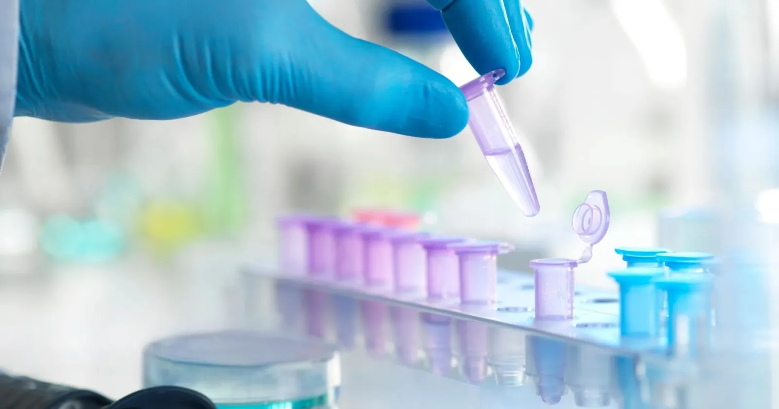 testing a liquid sample in a vial
