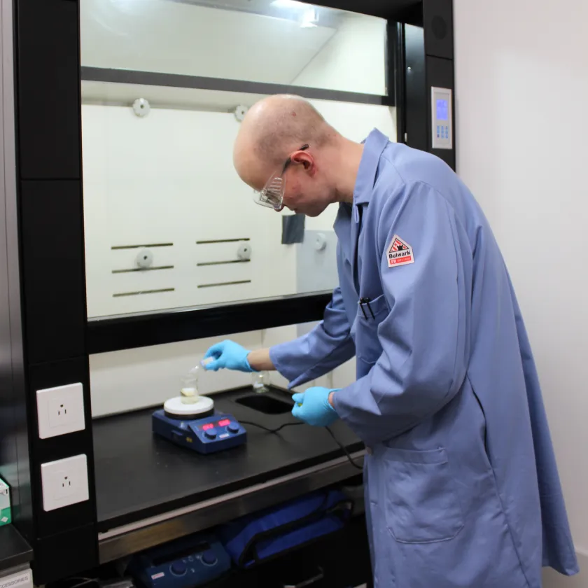 Seattle Lab Scientist Holding a Pipet