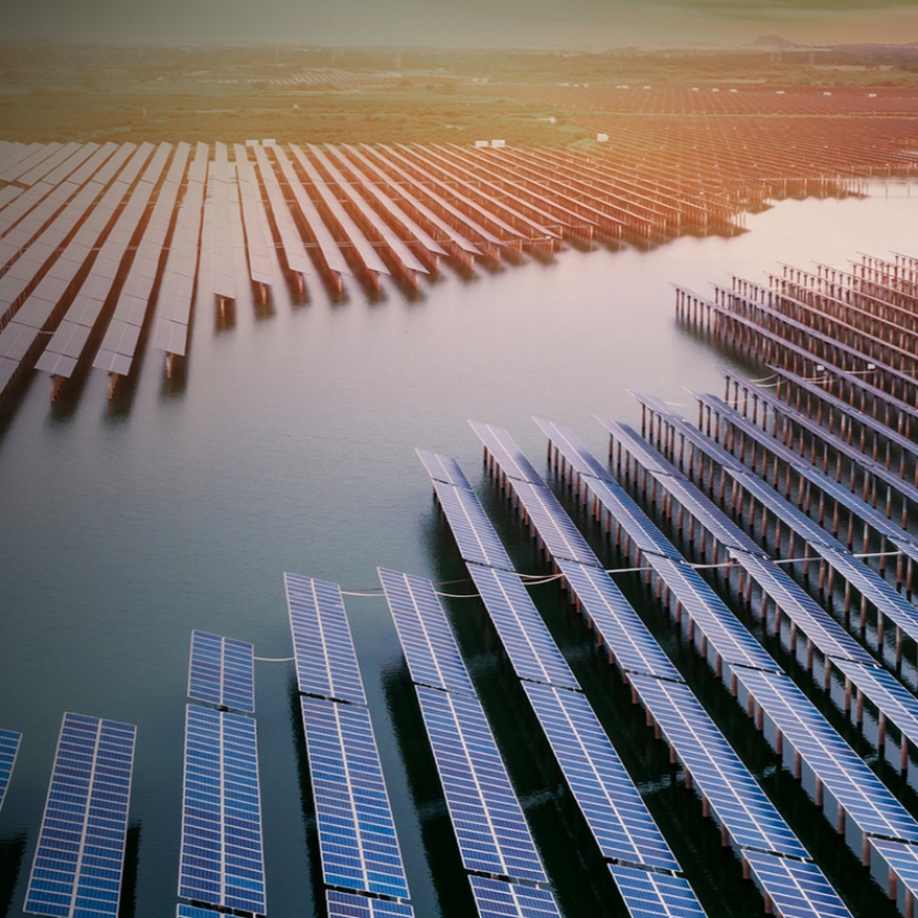 Photovoltaic power - solar panels in water
