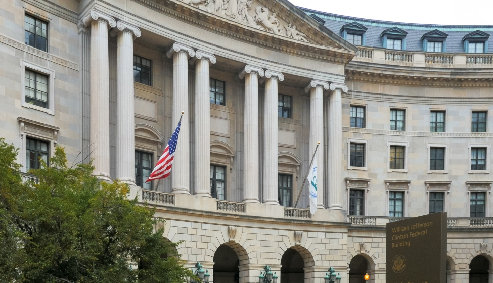 The exterior of the us environmental protection agency building in washington 