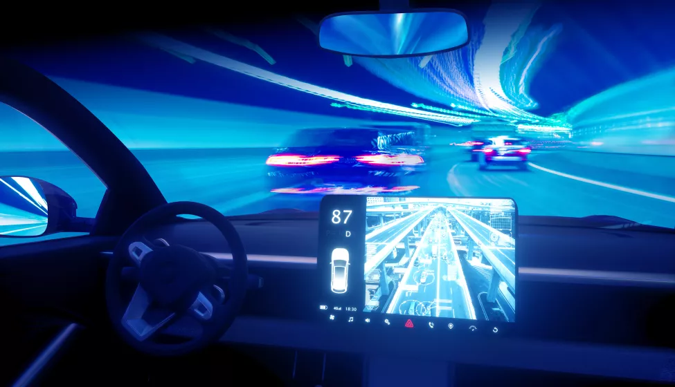 Automatic car speeding at night