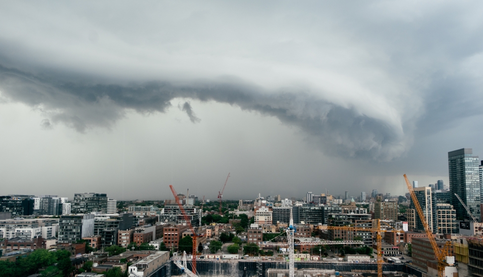 Storm cloud above the city