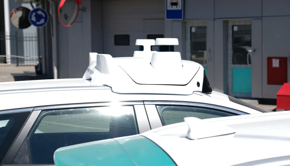 LiDAR sensors and Camera on roof of self-driving car