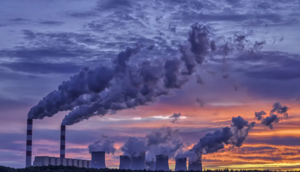 panoramic view of the coal-fired power plant in Bełchatów, Poland