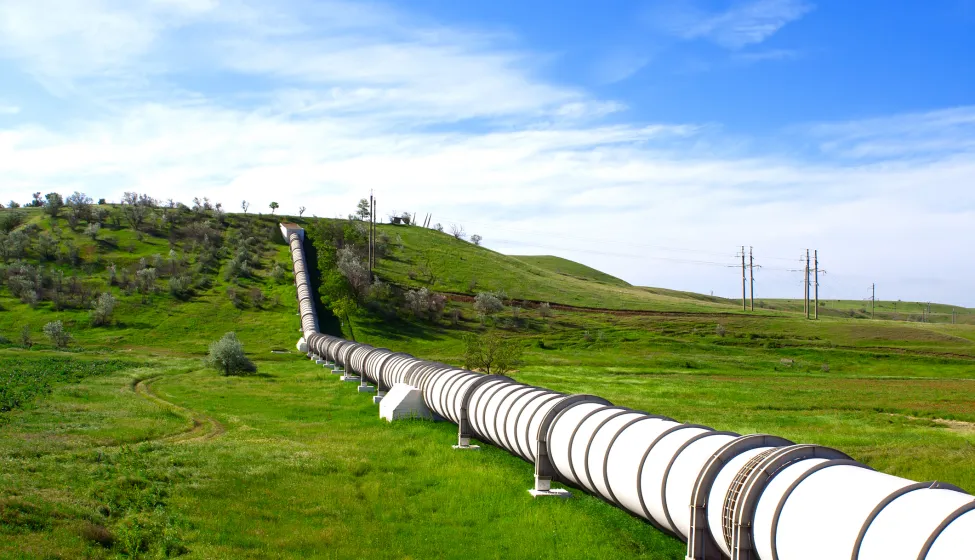 Industrial pipe with gas and oil