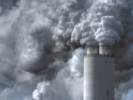 Emissions rising from industrial smokestacks. Exponent conducts technical analyses to help determine emissions liability. 
