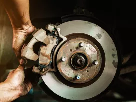 Automotive brake pads. Exponent materials engineers consult on corrosion and environment-related degradation challenges.