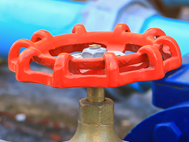 close up of gas valve